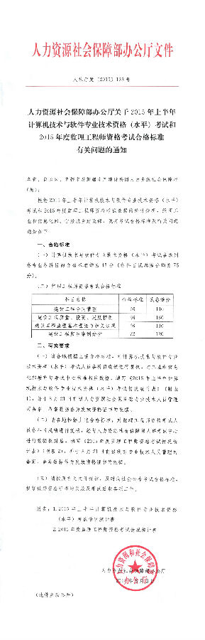 2015年上半年計(jì)算機(jī)軟件水平考試（軟考）合格分?jǐn)?shù)線公布：還是45分！