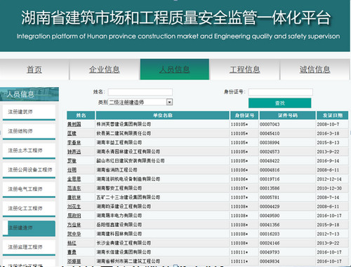 企業(yè)查詢(xún)本公司的二級(jí)建造師信息