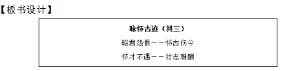 2018上半年高中語文教師資格面試真題及答案：詠懷古跡(其三)板書設(shè)計