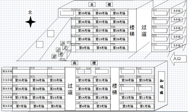 2018年鹽城二建知識(shí)點(diǎn)鹽城機(jī)電高職學(xué)校考場(chǎng)分布圖