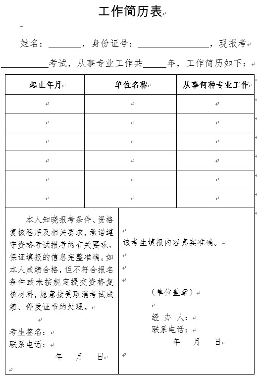 社會(huì)工作者工作簡(jiǎn)歷表